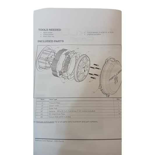 Embrayage Rekluse Ktm 450 Sxf 2016-2018
