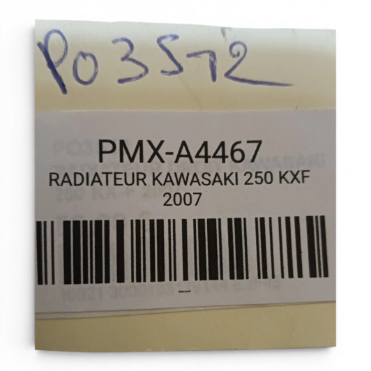 Radiateur Droit Kawasaki 250 Kxf 2007