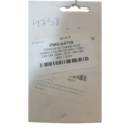 Tendeur De Roue Scar Honda 250 Crf 2018-2021