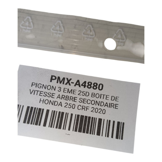 Pignon 3 Eme 25D Boite De Vitesse Arbre Secondaire Honda 250 Crf 2018-2021