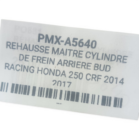 Rehausse Maitre Cylindre De Frein Arriere Bud Racing Honda 250 Crf 2014