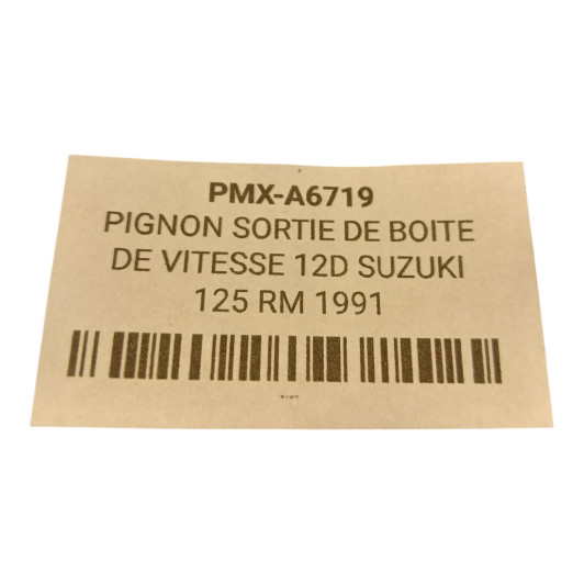 Pignon Sortie De Boite De Vitesse 12D Suzuki 125 Rm 1991-1994