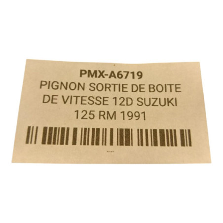 Pignon Sortie De Boite De Vitesse 12D Suzuki 125 Rm 1991-1994