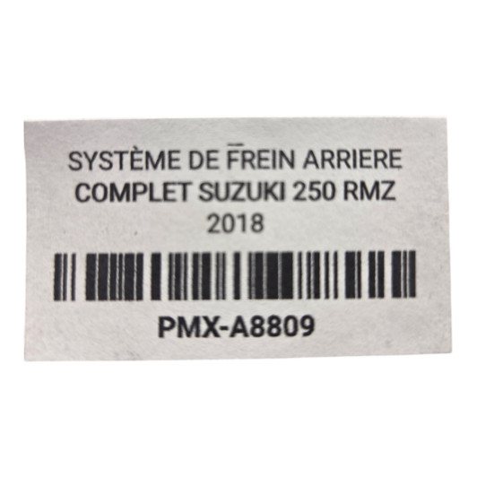 Système De Frein Arriere Complet Suzuki 250 Rmz 2016-2018