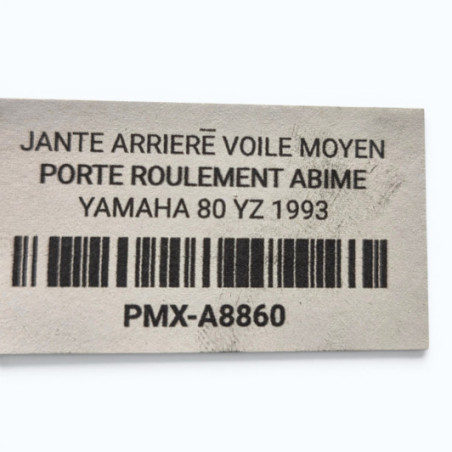 Jante Arriere  Yamaha 80 Yz 1993-2001 - Voile Moyen Porte Roulement Abime
