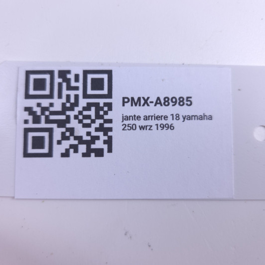 Jante Arriere 18 Yamaha 250 Wrz 1996