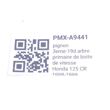 Pignon 3Eme-19D Arbre Primaire De Boite De Vitesse Honda 125 Cr 1998-2001 - 23441-KZ4-J00
