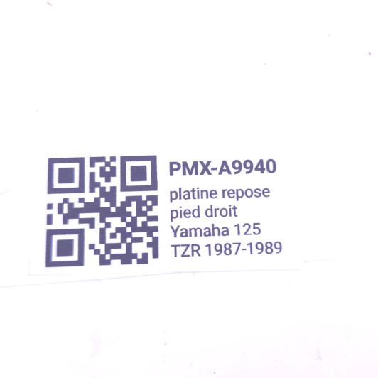 platine repose pied droit YAMAHA 125 tzr 1987-1989