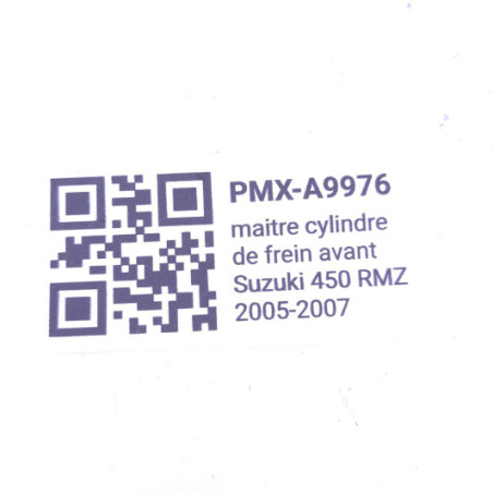 Maitre cylindre de frein avant Suzuki 450 Rmz 2005-2007 d'Occasion | Piston MX