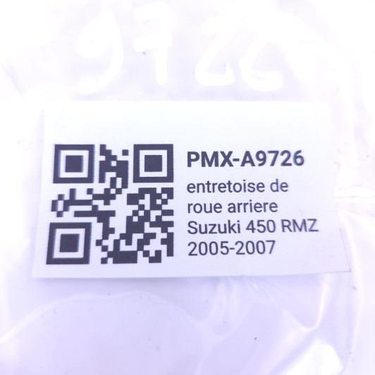 Entretoise De Roue Arriere Suzuki 450 Rmz 2005-2007 d'Occasion | Piston MX