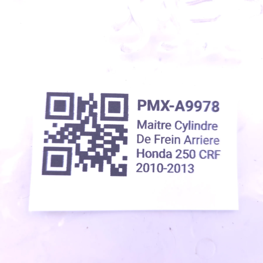 Maitre Cylindre De Frein Arriere Honda 250 Crf 2010-2013 d'Occasion | Piston MX