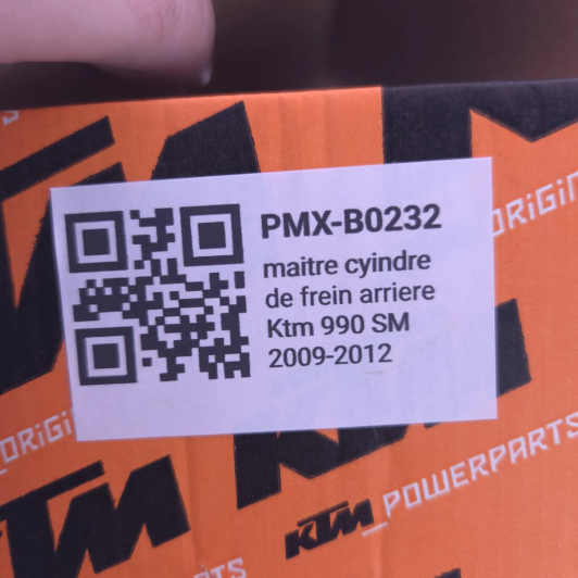 Maitre cyindre de frein arriere ktm 990 sm 2009-2012 - 60013060200 d'Occasion | Piston MX