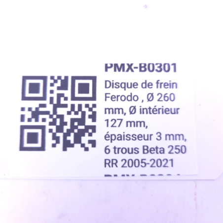  6 trous beta 250 rr 2005-2021 - FMD0017RF - Photo d'occasion