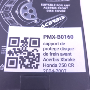 Support de protege disque de frein avant Acerbis Xbrake honda 250 cr 2004-2007 - 0020081 - Photo d'occasion 2