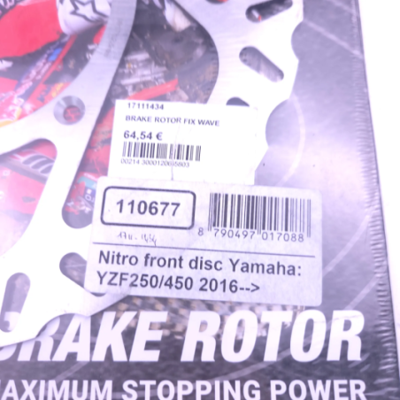 Disque de frein avant moto master yamaha 450 yzf 2016-2020 - 110677 d'Occasion | Piston MX