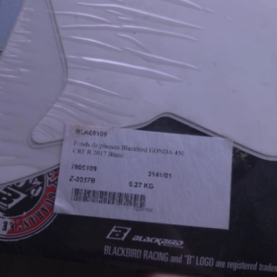 Fond de plaque blackbird honda  450 crf 2017-18 - 7805109 - Photo d'occasion 2