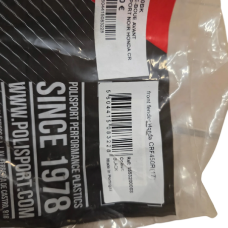 garde boue avant noir polisport honda 450 crf 2017-2020 - 8553200003
