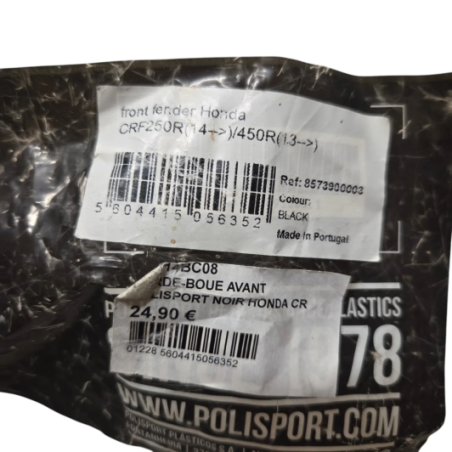 garde boue avant noir polisport honda 250 crf 2014-2017 - 857390003