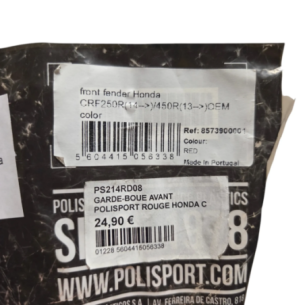 garde boue avant rouge polisport honda 250 crf 2014-2017 - 3573900001 2