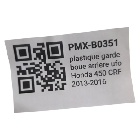 plastique garde boue arriere ufo honda 450 crf 2013-2016 - 78103610
