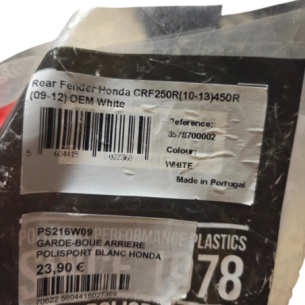 plastique garde boue arriere polisport honda 250 crf 2010-2013 - 8578700002 2