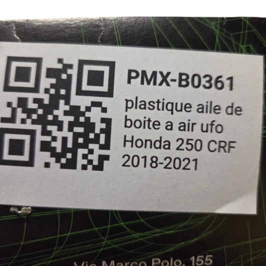 plastique aile de boite a air ufo honda 250 crf 2018-2021 - 1086915002
