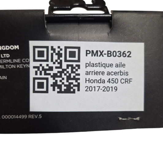 plastique aile arriere acerbis honda 450 crf 2017-2019 - 2630670227