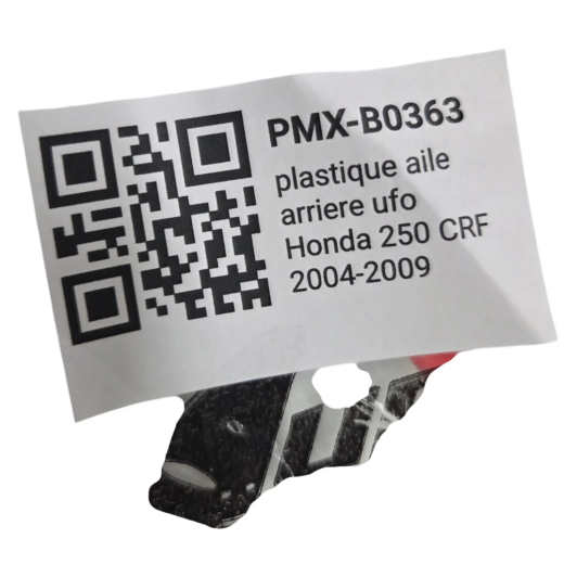 plastique aile arriere ufo honda 250 crf 2004-2009 - 78165110