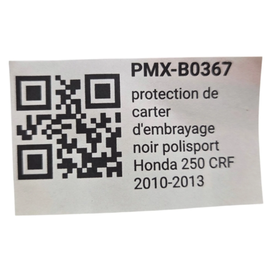protection de carter d'embrayage noir polisport honda 250 crf 2010-2013 - 784411bk