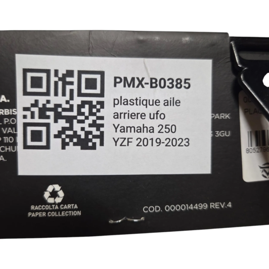plastique aile arriere ufo yamaha 250 yzf 2019-2023 - 268588740