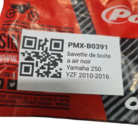 bavette de boite a air noir yamaha 250 yzf 2010-2016 - 8906600001