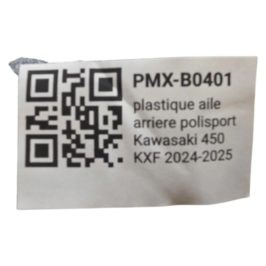 plastique aile arriere polisport kawasaki 450 kxf 2024-2025 - 8500500001