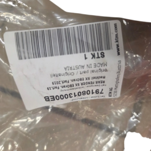 plastique garde boue arriere orange  ktm 125 sx 2019-2022 - 79108013000EB 2