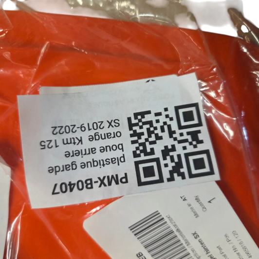 plastique garde boue arriere orange  ktm 125 sx 2019-2022 - 79108013000EB