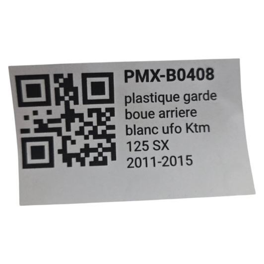 plastique garde boue arriere blanc ufo ktm 125 sx 2011-2015 - 78515410