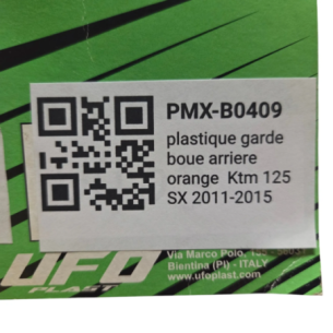 plastique garde boue arriere orange  ktm 125 sx 2011-2015 2