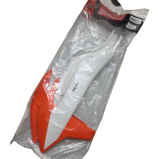 plastique aile resevoir orange / blanc polisport ktm 250 sxf 2019 - 8422100001