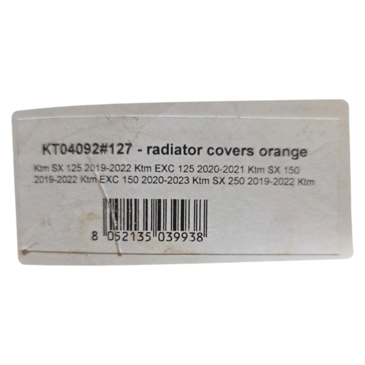 plastique aile resevoir droit orange ufo ktm 250 sx 2019-2022 - kt04092127