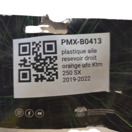 plastique aile resevoir droit orange ufo ktm 250 sx 2019-2022 - kt04092127