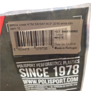 plastique couvercle de boite a air blanc polisport ktm 250 sxf 2016-2018 - 8448100002 2