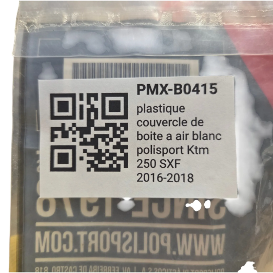 plastique couvercle de boite a air blanc polisport ktm 250 sxf 2016-2018 - 8448100002