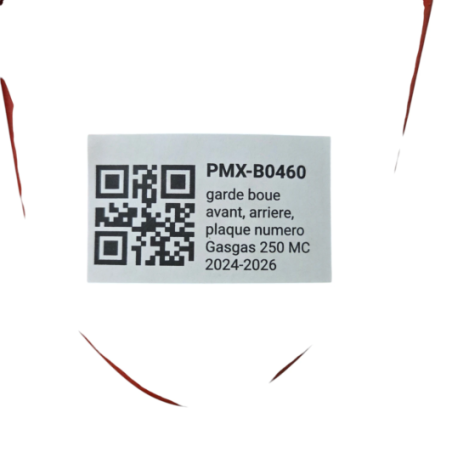 garde boue avant, arriere, plaque numero gasgas 250 mc 2024-2026