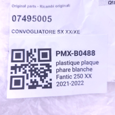 plastique plaque phare blanche fantic 250 xx 2021-2022 - 07656005