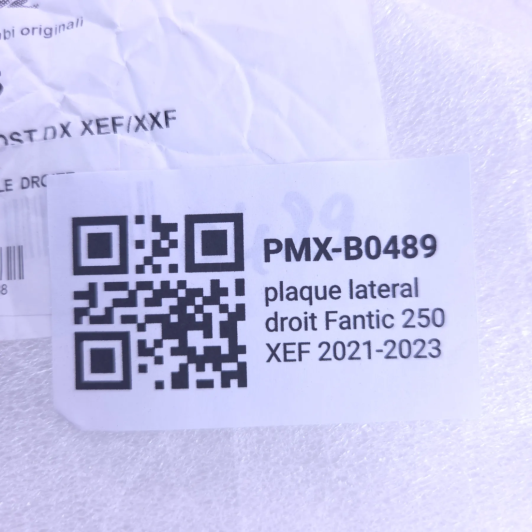 plaque lateral droit fantic 250 xef 2021-2023 - 07508005