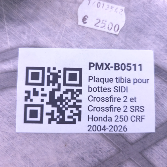 Plaque tibia pour bottes SIDI Crossfire 2 et Crossfire 2 SRS honda 250 crf 2004-2026 - rcf2fron