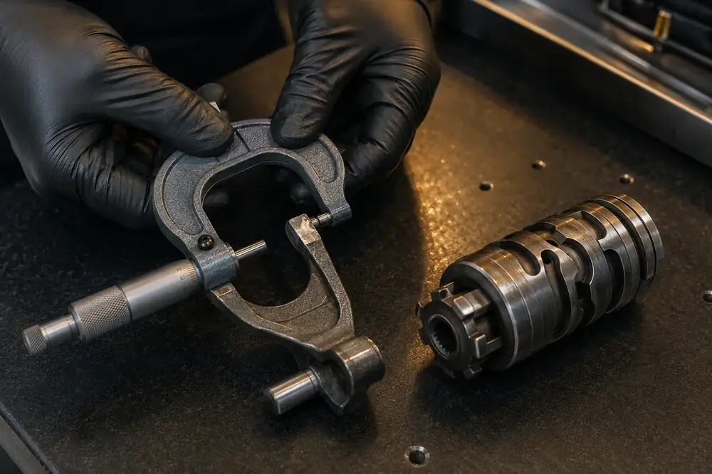 Mesure d’une fourchette de sélection avec le barillet