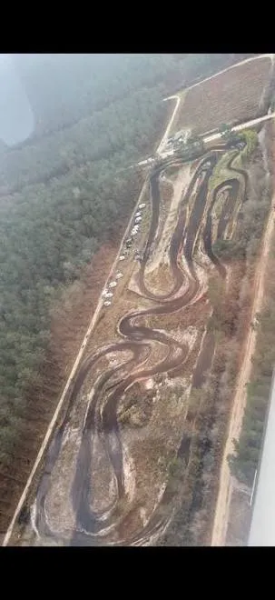 Vue aérienne du Circuit du Puy Bacot à Saumos